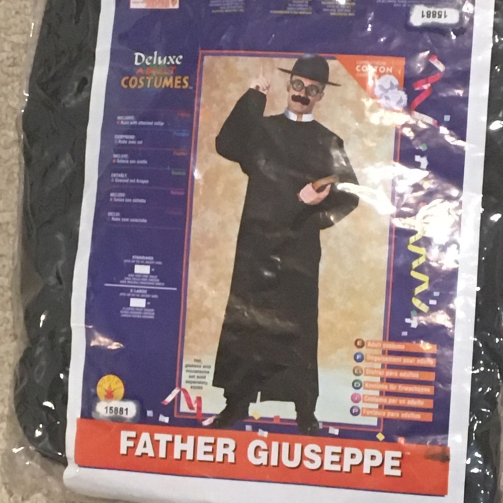 Halloween priest adult costume